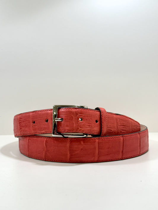 Cintura Grand Alligator Rossa in pelle di alligatore – eleganza e artigianalità Made in Italy