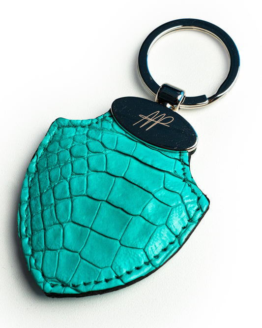Portachiavi in pelle di alligatore Tiffany, stile Scudetto